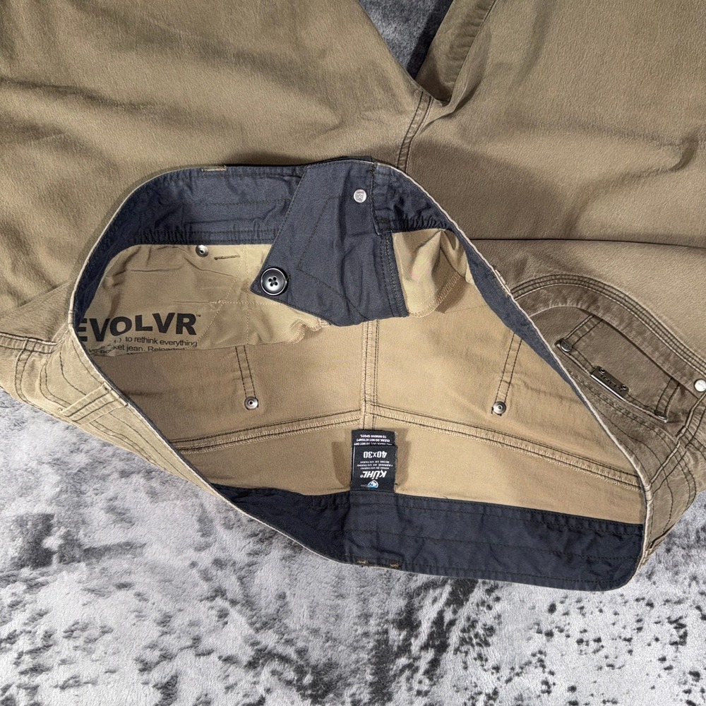Kuhl Revolvr Pants Mens 40x30 Brown Uberkuhl Stretch Hiking Outdoor Cargo Pants - Picture 13 of 16